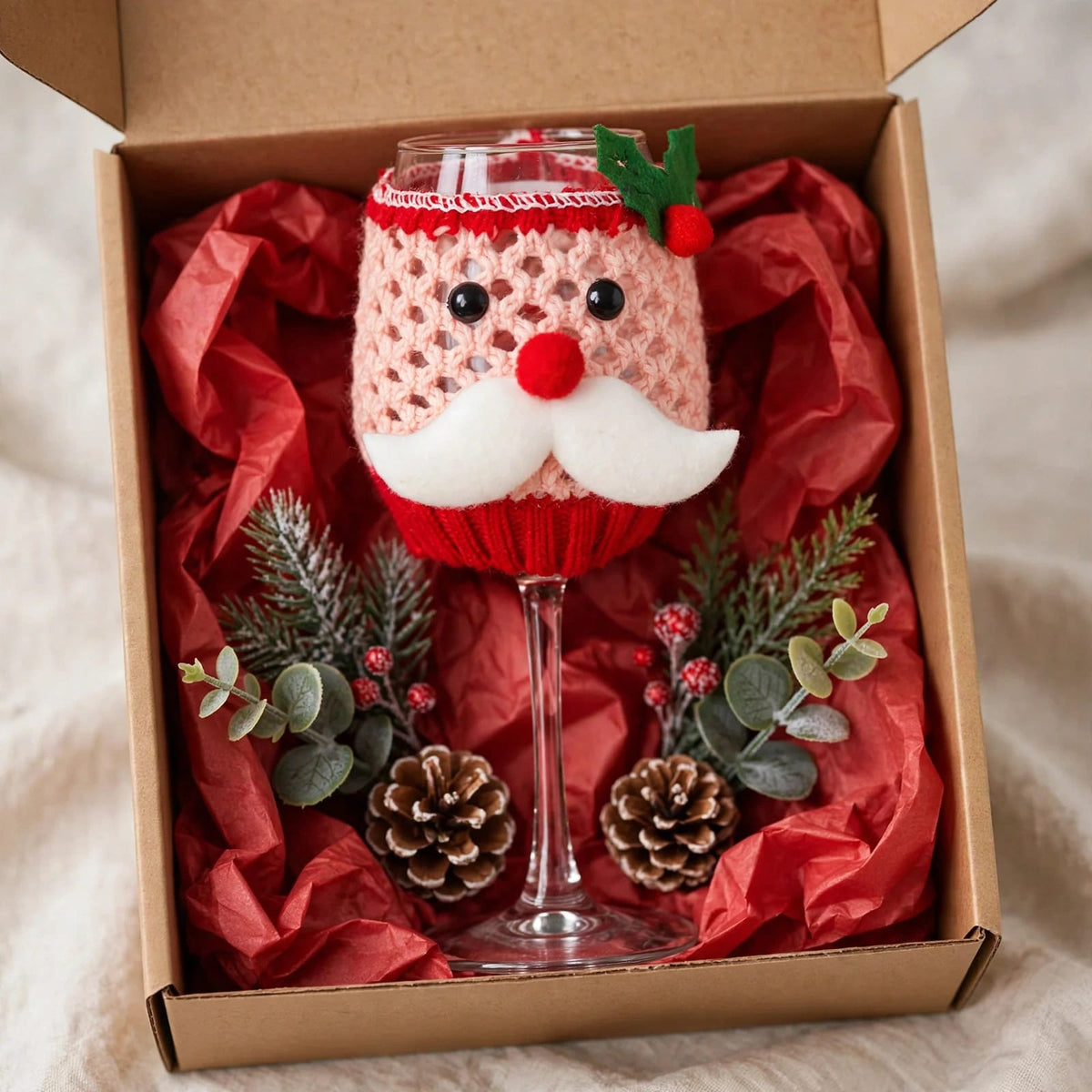 New 2026 Christmas Wool Wine Cup Cover
