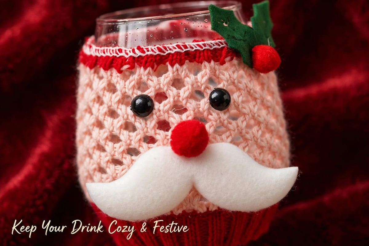 New 2026 Christmas Wool Wine Cup Cover