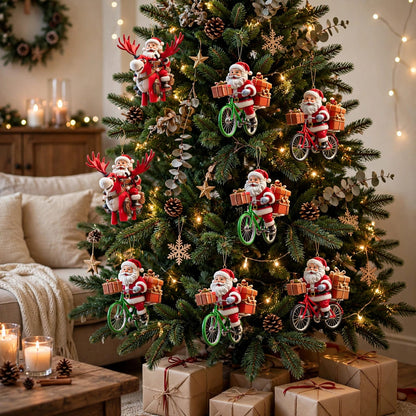 Santa Claus Wooden Hanging Ornaments Set