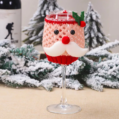 New 2026 Christmas Wool Wine Cup Cover